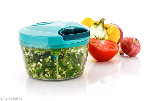 vegetable & fruit chopper, smart cutter Mirchi Cutter Hand Chopper Vegetable Cutter, BPA-free Food Processor with 3 Removable Blades For Chopping & Mincing, Manual Vegetable Cutter , Dry Fruit and Onion , tomato Handy Chopper 450ML Vegetable Chopper quick