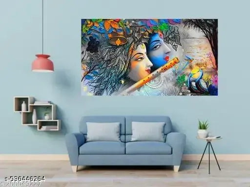 Radha Krishna Wall Painting wall poster for Home Decor 60 CM X 40 CM