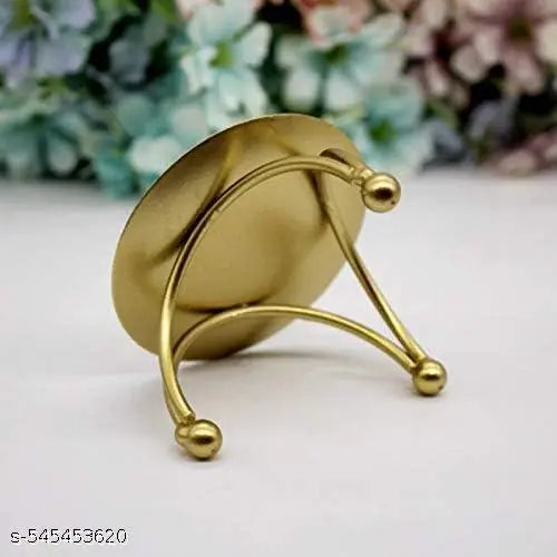Decorative Tea Light Candles Holders Diwali Decoration Pack of 2 Candle Holders  For Diwali Navratri Festivals Weddind Decor  Brass & Metal Puja Handicrafts Items By HOME HANDI