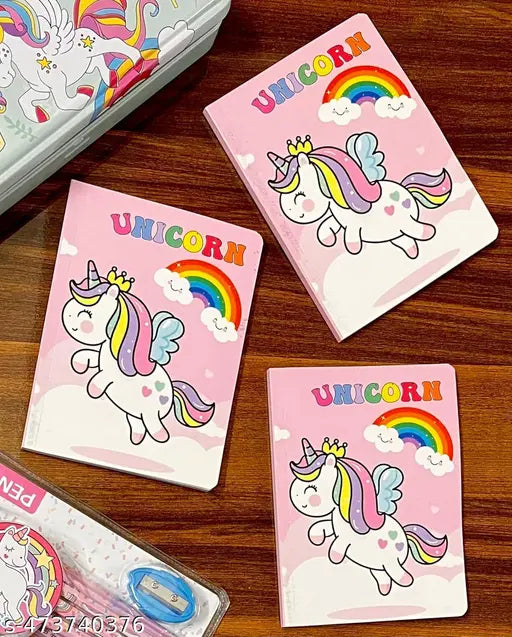 UNICORN A6 Diary For Kids Boys Cartoon Led Gel Pen Pouch For Boys Stationary Set Pencil Highlighter Keychain For Kids Return Gifts (Pack of 20)