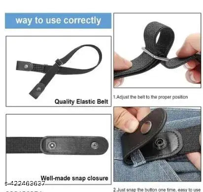 New Fashion Buckle Free Elastic Belt for Women Jeans/Dresses | Ladies Belt for Jeans | Adjustable Belt for Women Jeans | Buckle-Free Invisible Elastic Waist Belt | No Buckle Belt for Women/Men | Unisex Belt