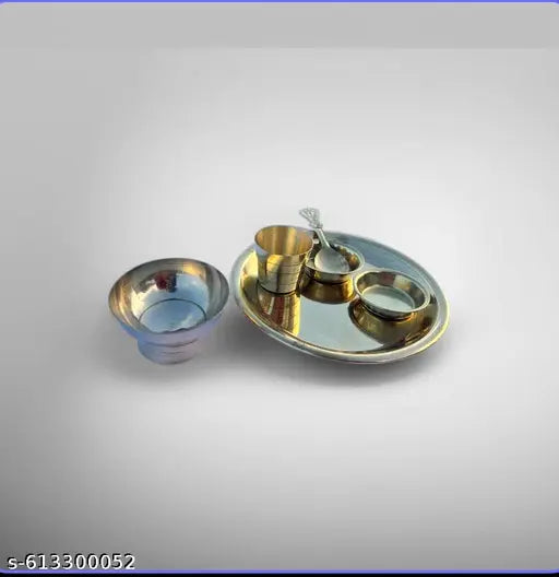 Laddu Gopal Bhog Thali Set With  Diya