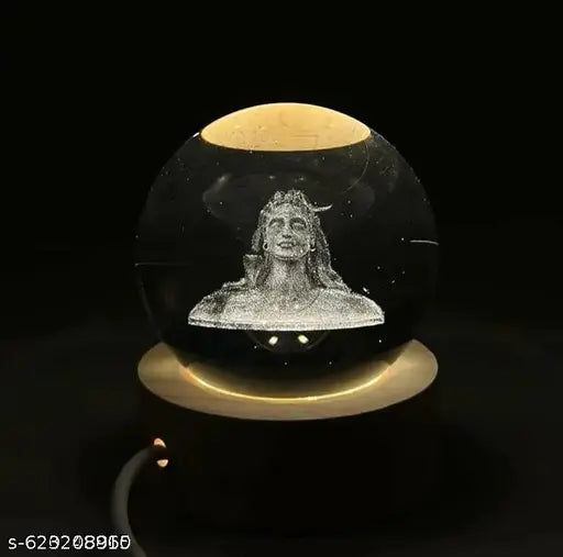 Macrail 3D Crystal  Shiva LED Night Lamp – Spiritual Decorative Light with Color -3D Crystal  Shiva LED Night Lamp – Spiritual Decorative Light with Color -Changing Base Pack of 1 Changing Base ( Pack of 1 Piece )  Adhiyogi Lapm / Shiv Ji Lamp / Night Lig
