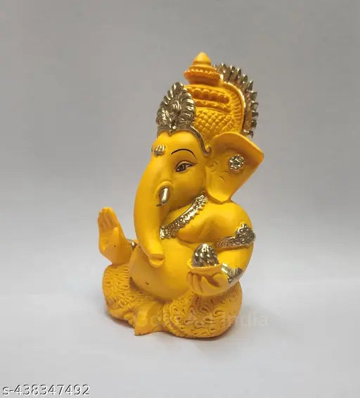 Ganesh Idol for Car Dashboard Small Ganesha Murti Ganpati Idol for Home Decor Puja Lord Ganesh Statue Gift for Office Desk Puja Room Figurine