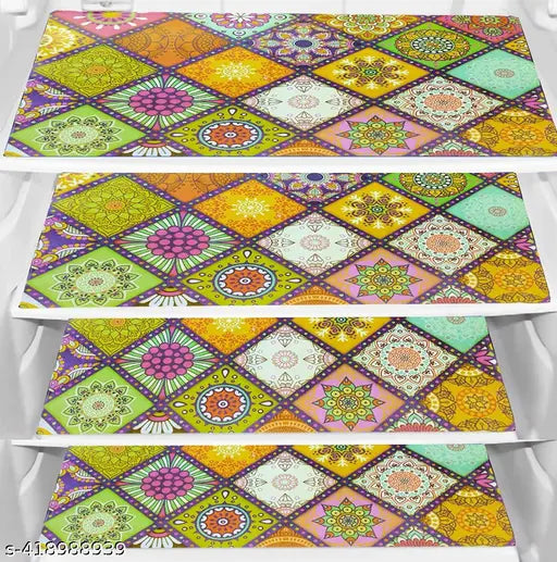 Crosmo 1 Pc Microwave / Oven Top Cover + 1 Pc Fridge/Refrigerator Top Cover + 4 Fridge Mate