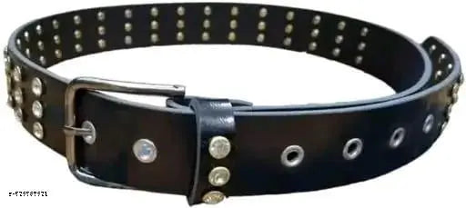 LEXIFY fashionable dimond stone belt | black belt  | belt for men | stone belt