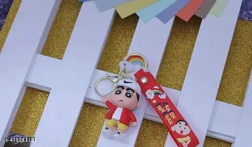 GGreyhorse Shinchan Keychains |Jumbo Size Keychain With Strap and Bag Charm| Anime Keychain| Cartoon Keychain