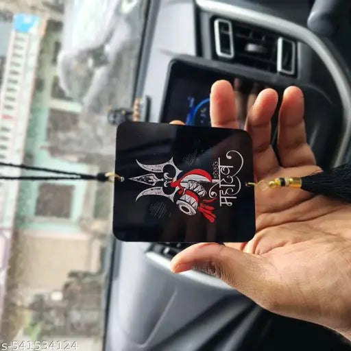 Prints Club Har Har Mahadev  Car Hanger | Mahadev Car Mirror Hanging Accessories
