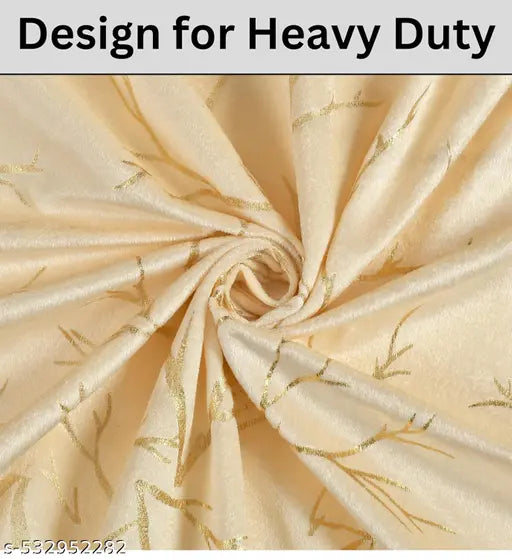 MSD Decor Hub Luxury FOIL Velvet Blackout PARDA Curtain for LONGDOOR, Window, Door Pack of 1 PECS, CREAM