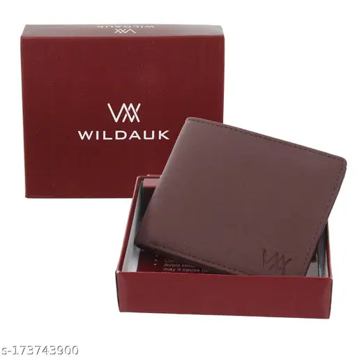 WILDAUK  Men Brown Artificial Leather Album Wallet - Regular Size  (11 Card Slots)