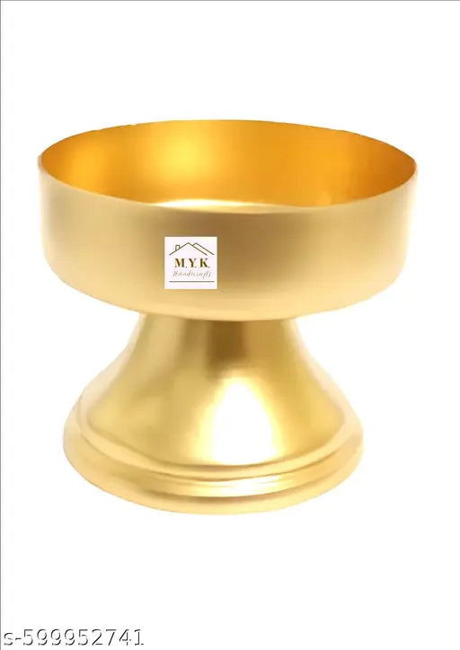 Tealight Holder - (Set of 2) 4 x 5 cm Golden Tealight Holder for Home Decoration.