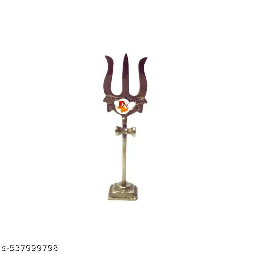 DARIDRA BHANJAN Shivling and nandi brass shiv trishul and pooja brass bhog katori with brass thali brass gangajali lota kalash set of 7.