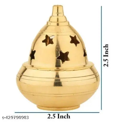 Home Trends India Brass Diya for Puja Set of 2 Small Akhand Diya Jyothi Oil Lamp Deepak for Diwali Mandir Decor (2.5 Inches)