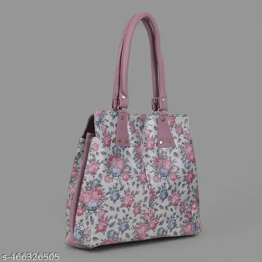 Elegant Floral Print Ladies Handbag | Premium PU Leather Shoulder Bag