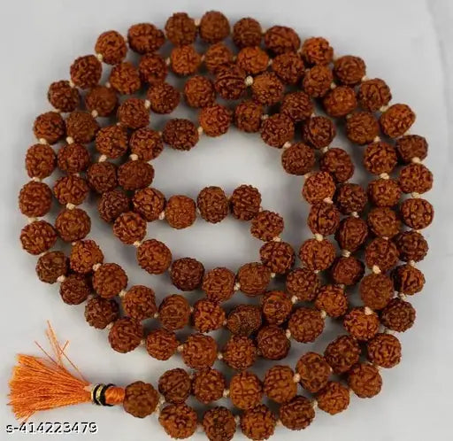 5 Mukhi Rudraksh 108 Beads mala for Jaap, Japa, Pooja Panchmukhi Rudrachh Mala / रुद्राक्ष माला 10mm
