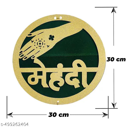 Mehndi Decorations Items | Mehndi Door Board For Home Decorations - Wedding Decorations Board | Mehndi Theme Door Board For Party Celebration