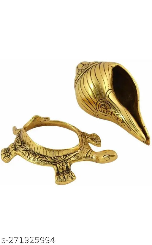 Shankh Tortoise Statue For Vastu, Home For Home,Temple,Office And Gifting Purpose Luck, Happiness Metal Size