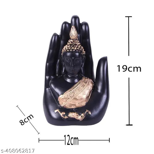 Polyresin Buddha Statue Hand Buddha Statue, Gold, 6 Inches, 1 Piece