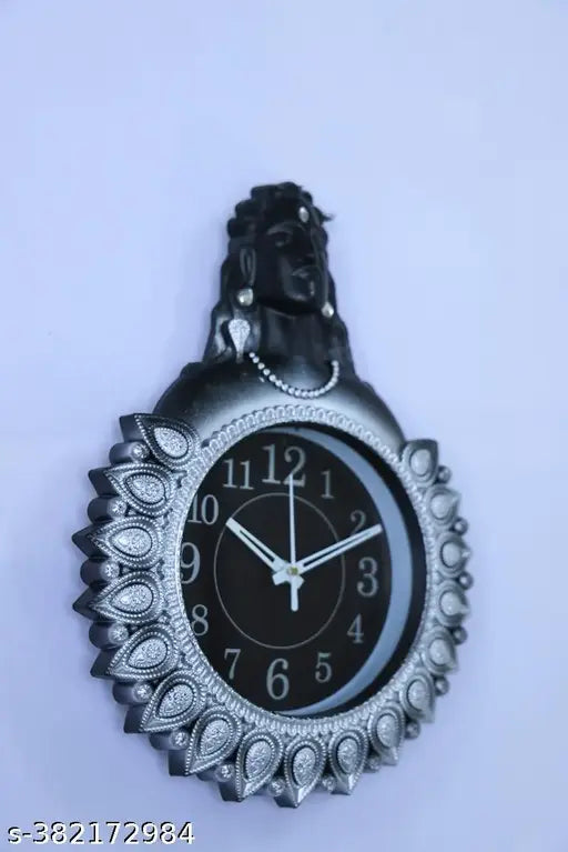 Wall clock yadi yogi Black silver