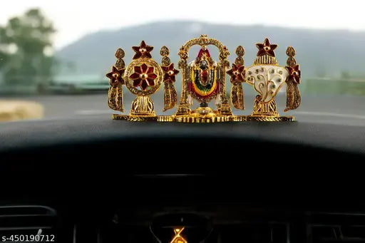 LORD PERUMAL / VENKATAGALAM / BALAJI METAL  MULTICOLOUR IDOL FOR CAR DASH BOARD , PUJA ROOM ,OFFICE ETC