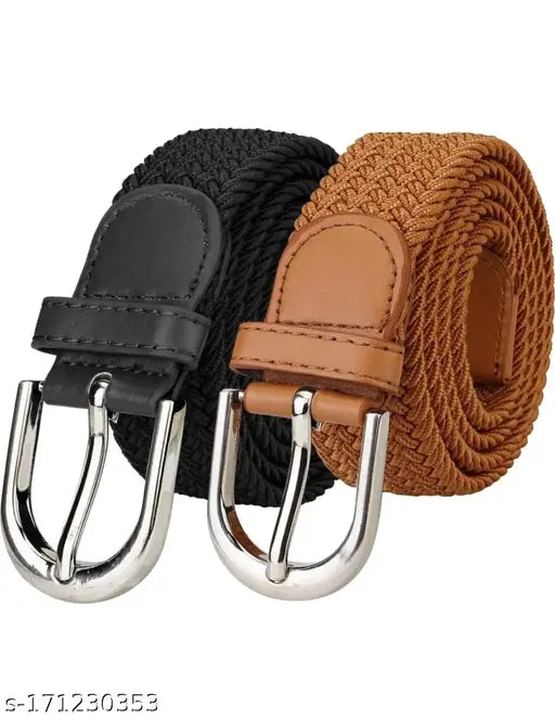 Canvas Belt Combo(Pack of 2) for Women and Men Unisex by Urban Cawnpore