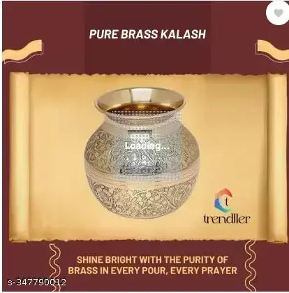 De-Ultimate Pure Brass 2 No Lota,Kalash/Pooja Lota/Puja Lota/Karwachauth Lota Brass Kalash  (Height: 3 inch, Gold)