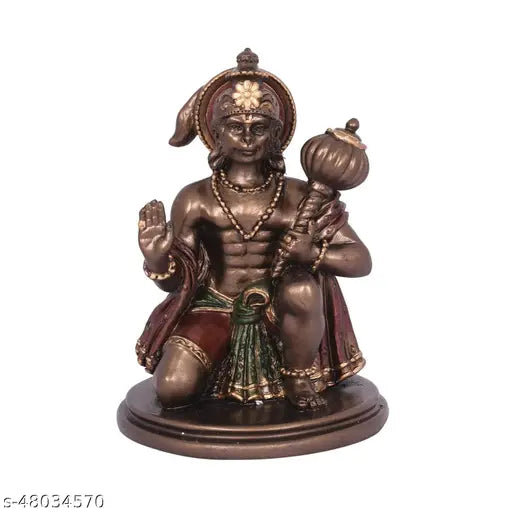 Lord Bronze/Copper Hanuman Ji murti for Pooja Room I Hanuman Statue I Home Temple Decoration Items I Hanumn ji murti I Bronze god Idols