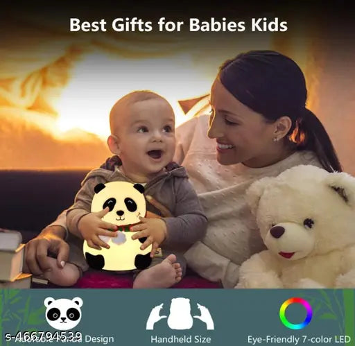 FASTIC Cute Panda,USB Rechargeable, 7-Colors Changing Light, Room Decor Night Lamp  (White)