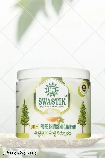 Swastik Bhimseni Camphor - 250g Jar | 100% Pure Kapoor for Home & Temple