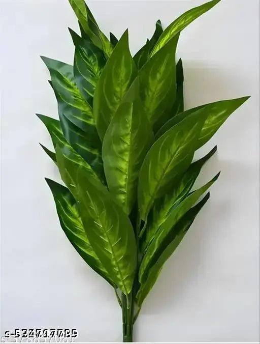 Artificial Croton Plant Ornamental Artificial Plant Pot, Natural Looking Indoor And Outdoor Plant For Interior Décor Home Décor Office Décor - 1 Pcs Without Pot (Green)