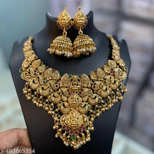 NEW DEGINER TEMPLE JEWELLERY SET