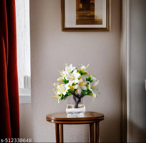 Flora Planet artificial plants for home decor | artificial flowers for decoration | decorative items for home | home decor items for living room | mini size flowers pot
