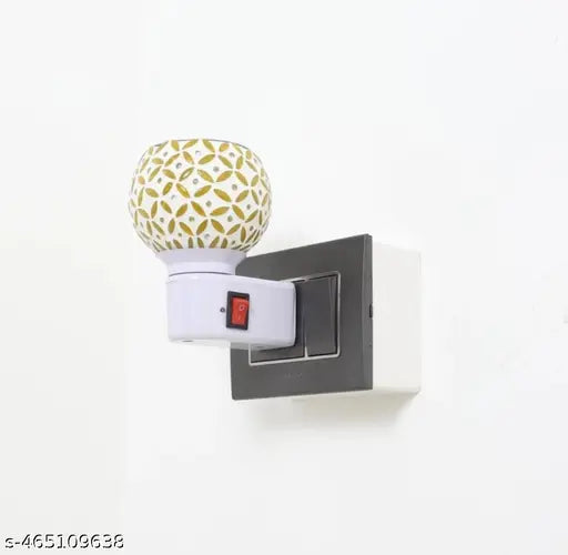 Lytron KAPOORDANI WITH NIGHT LIGHTS , Ceramic LED kapoordani 2 in 1 night lamp burner Kapoor dhani , Wooden LED KAPURDANI , Aroma Diffuser Camphor Burner