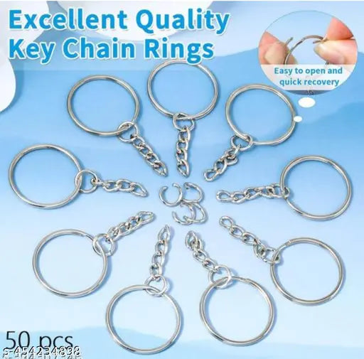 High Quality 50 Pcs Silver Multipurpose Keychain