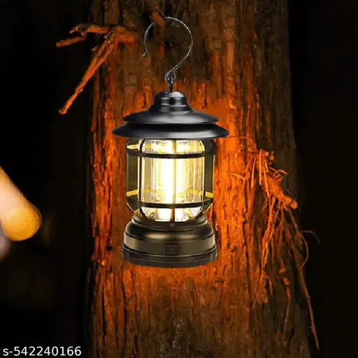 Lamp Camping Lantern Lamp Black Metal, Plastic Hanging Lantern  (17 cm X 9.4 cm, Pack of 1)