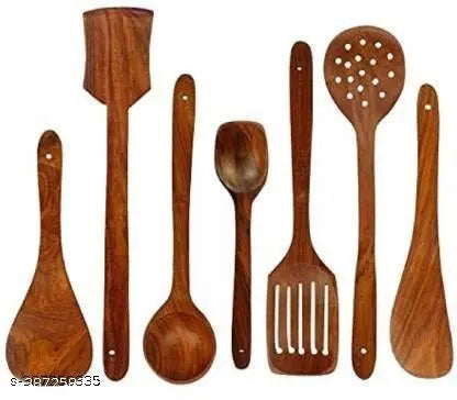 wooden spoon cooking spoon sets of 7 no holder without holder only spoon 7