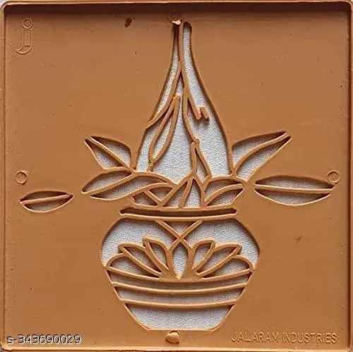 Rangoli Making Tools Kit Stencil Set of 12 Rangoli Making Multiple Design Square Stencil for Diwali Onam Pongal Floor Decoration Pooja Room Home Decor Multicolor (12 Piece, 4x4 Inches)