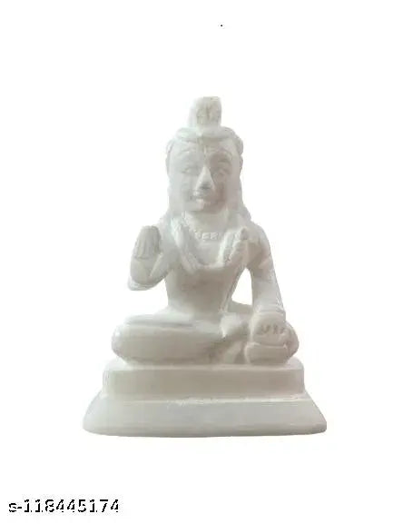 shiv  JI Statue marble / Murti/ Idol 5inch(8CM)(white,marble)