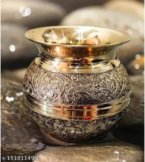 Decorative kalash/embosed puja lota