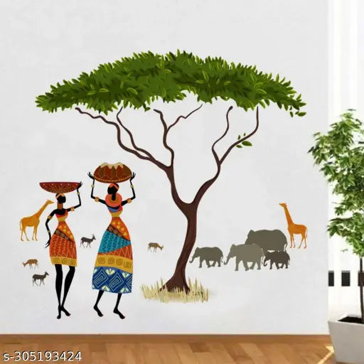 Village Lady Wall Sticker