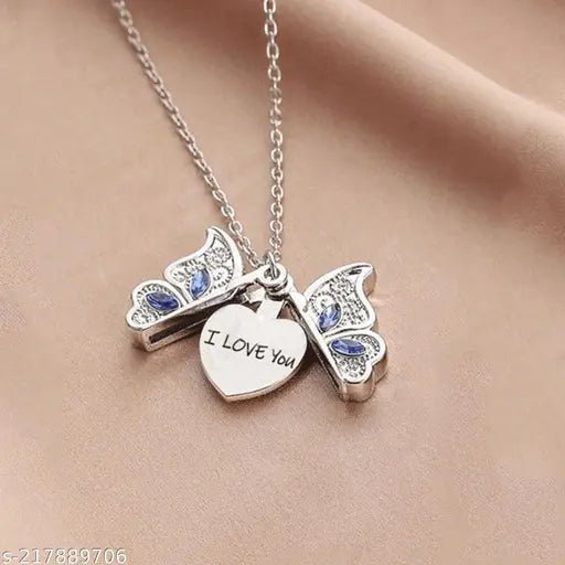 Thrillz Butterfly Pendant For Girls Gold Chain Necklace Pendant For Women Gift Jewellery