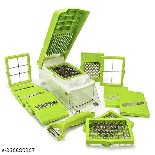 12 in 1 Nicer dicer Vegetable & Fruit Chopper (1unit of nicer dicer with 12 blades) Vegetable & Fruit Slicer Vegetable & Fruit Grater & Slicer  (1 chopper, 1 peeler)