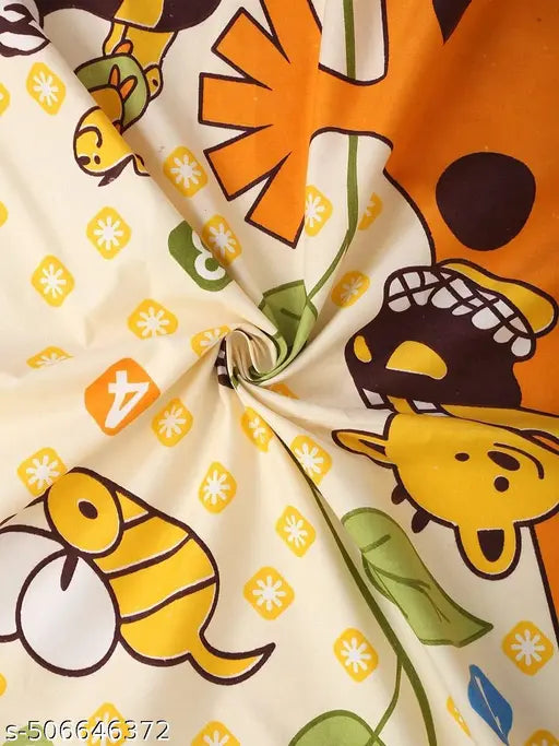 Super Soft Glace Cotton All Round Elastic Fitted Double Bed Bedsheet with 2 Pillow Covers-72x78x8