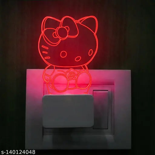 StarLaser Hello Kitty Night Light for Bedroom Decoration Cartoon Cute Design lamp for Kids