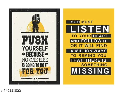 Pack of 10 Inspirational Motivational Wall Abstract Poster|| Motivational Wall Poster|| A4 Size Best Poster Fine Art Print