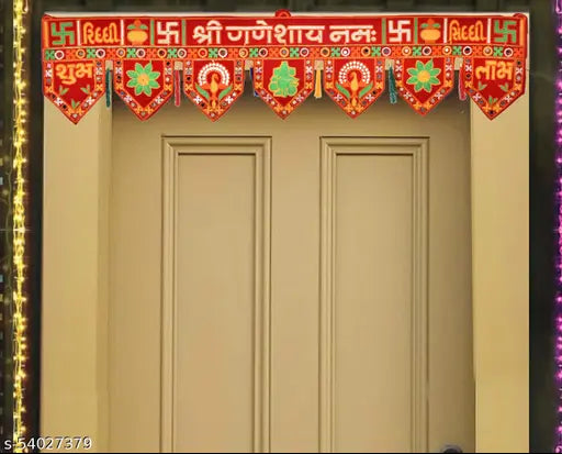 Shree Ganeshay Namah Toran Red
