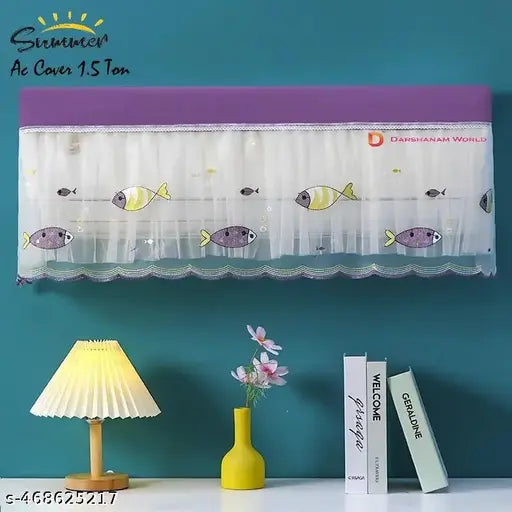 QUEDORIS Ac cover 1.5 Ton New Printed Air Conditioning Dust Cover Folding Designer Ac Cover for Indoor Split Ac (1.5 ton 97 x 31 x 21 .5cm