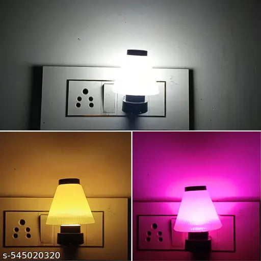 Big Umbrella Shape Night lamp 0.5Watt with 2 Pin Jack Color Yellow (Set of 1)