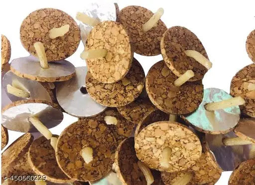 Ayushmann_ Floating Wicks/Cork Floating Oil Wicks/Floating Candles & Long-Lasting Diya Baatis for Puja and Festivals(Pack of 100)_ONT_01