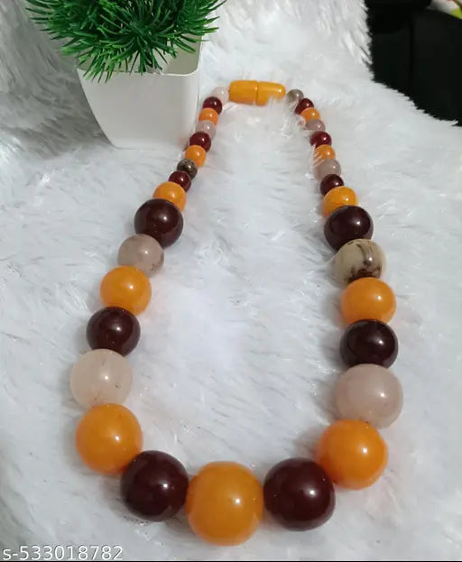 Chemical round beads neclace